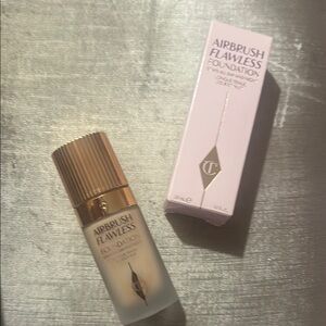 (4) Neutral - Charlotte Tilbury Airbrush Flawless Foundation with Gold Cap NWT